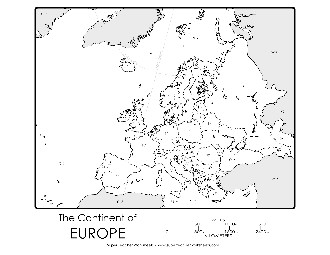 Europe - Numbers Maps Worksheet