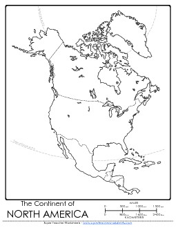 North America - Blank Maps Worksheet