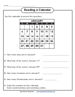 Monthly Calendar (Basic) Free Calendars Worksheet