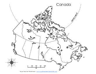 Canada - Blank Map Worksheet