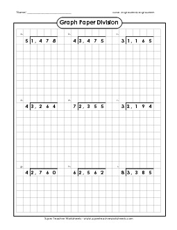 Graph Paper Division Worksheet