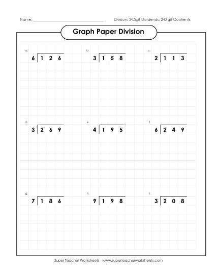 Graph Paper Division (A) Worksheet