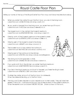 Royal Castle Floor Plan Maps Worksheet