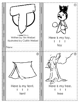 Letter T Mini-Book Minibooks Worksheet