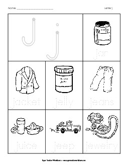 Words that Start with J j Phonics Beginningsounds Worksheet