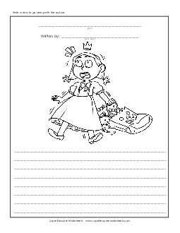 Writing - Scared Kid Writing Storypics Worksheet