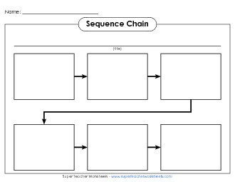 Sequence Chain (No Lines) Free Graphic Organizers Worksheet