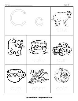 Words that Start with C c Phonics Beginningsounds Worksheet