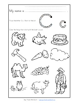 Words that Start with C c Free Phonics Beginningsounds Worksheet