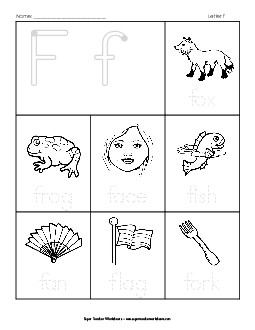 Words that Start with F f Phonics Beginningsounds Worksheet