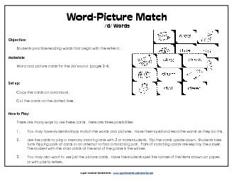 Word-Picture Match - /d/ Words Phonics Beginningsounds Worksheet