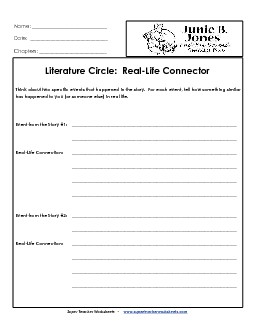 Lit. Circles: Real-Life Connector Books Worksheet