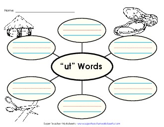 Word Web (-ut) Word Families Worksheet