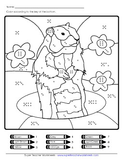 Groundhog Counting Picture (Very Basic) Groundhog Day Worksheet