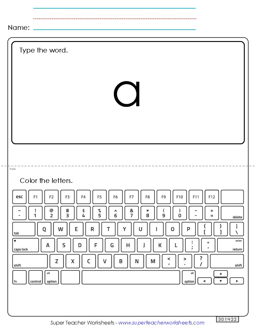 Type the Word: A Sight Words Individual Worksheet