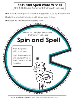 Spin and Spell (B-12) Spelling B Worksheet