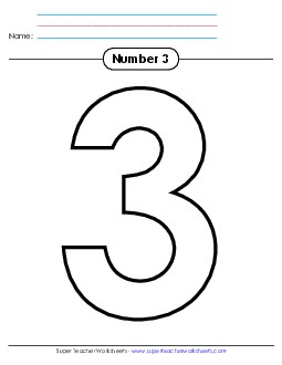 Outline - Number 3 Number Families Worksheet