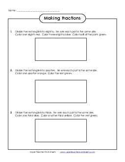 Partitioning Rectangles 2nd Grade Math Worksheet