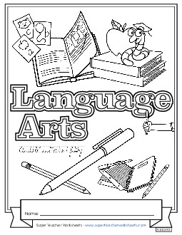 Language Arts Subject Covers Worksheet