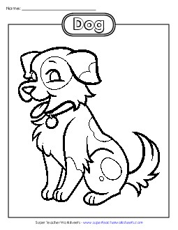 Puppy Coloring Pages Worksheet