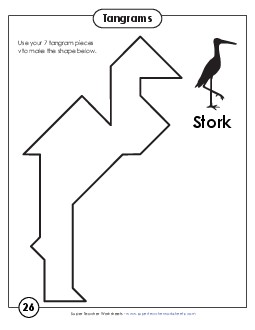 Tangram Puzzles #26-30 Tangrams Worksheet