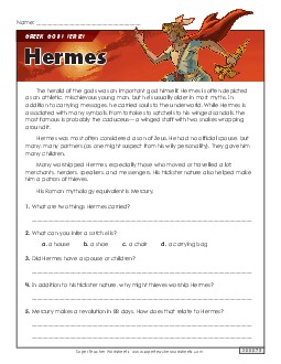 Hermes Reading Comprehension Reading Comp Short Worksheet