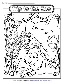 Coloring Page: Zoo Free Coloring Pages Worksheet