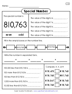 Special Number: 810,763 Worksheet