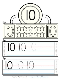 Hat: Number 10 Counting Worksheet