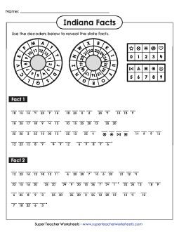 Cryptogram Puzzle States Individual Worksheet