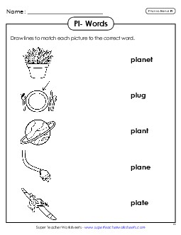 Matching Worksheet Phonics Blends Worksheet