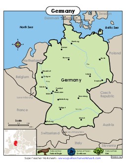 Map of Germany Worksheet