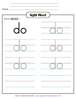 Trace the Word: Do Sight Words Individual Worksheet