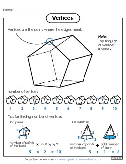 Vertices Anchor Chart Geometry Worksheet