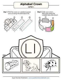 Letter L Hat Alphabet Worksheet