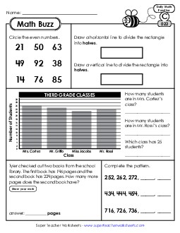 Daily Math Review - Math Buzz Classroom Teaching Material