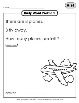 Daily Word Problems A-26 through A-30 Worksheet