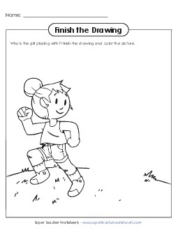 Outside Play Free Finish The Drawing Worksheet