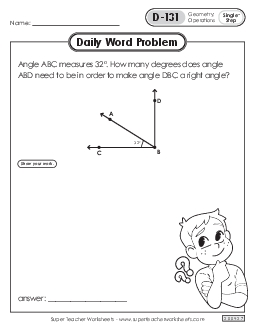 Daily Word Problems  D-131 through D-135 Worksheet