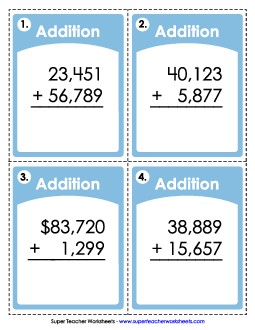 Addition: 5-Digit Worksheet