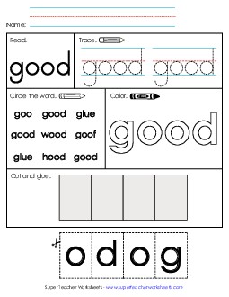 Worksheet 2: Good Sight Words Individual Worksheet