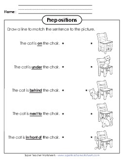 New Sentence-Picture Match Worksheet