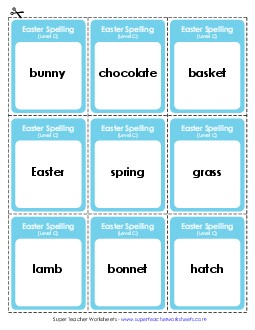 Flashcards (C-Easter)  Spelling C Worksheet