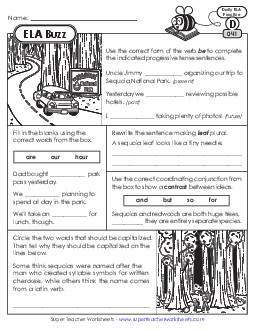 ELA Buzz: Week 9 Worksheets 41 through 45 Daily Ela Review Worksheet