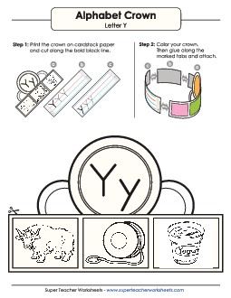 Letter Y Hat Alphabet Worksheet