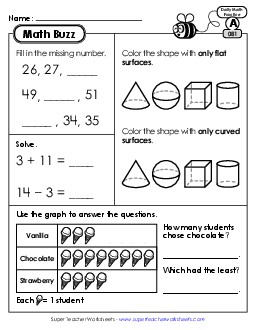 Math Buzz: Week 17 Worksheets 81 through 85 Daily Math Review Worksheet