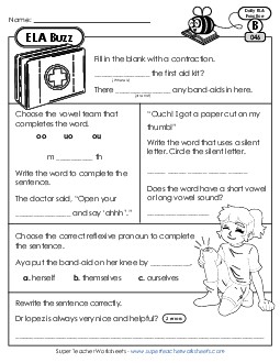 New ELA Buzz: Week 10<br>Worksheets 46 through 50 Worksheet