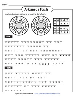 Cryptogram Puzzle States Individual Worksheet