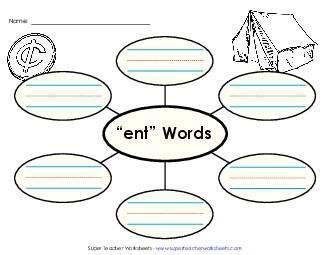 Word Web (-ent) Word Families Worksheet