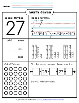 Special Number: 27 Counting Worksheet